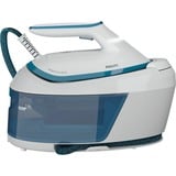 Philips PerfectCare 6000 Series PSG6022/20 Generador de vapor, Estación de planchado a vapor blanco/Azul, 2400 W, 500 g/min, Suela SteamGlide Plus, 6,5 bar, 1,8 L, 130 g/min