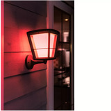 Philips White & Color Ambiance Econic Outdoor lámpara de pared de pie, Luz de LED negro
