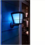 Philips White & Color Ambiance Econic Outdoor lámpara de pared de pie, Luz de LED negro
