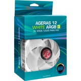 RAIJINTEK AGERAS 12 WHITE ARGB-3, Ventilador blanco