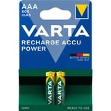 VARTA 56703 Batería recargable AAA Níquel-metal hidruro (NiMH) Batería recargable, AAA, Níquel-metal hidruro (NiMH), 1,2 V, 2 pieza(s), 800 mAh