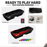 XFX  RX 9070 XT OC Mercury RGB Magnetic Air, Tarjeta gráfica negro