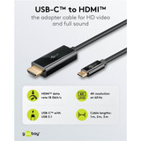 goobay Cable adaptador USB, conector USB-C > conector HDMI, 4K / 60Hz negro