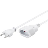 goobay Cable de extensión Euroenchufe > Eurotomacorriente, Cable alargador blanco