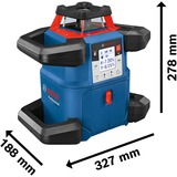 Bosch Láser rotatorio a batería GRL 600 CHV Professional, 18 voltios, con soporte, Láser rotativo azul