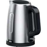 Braun WK 1500 tetera eléctrica 1,7 L 2200 W Negro, Acero inoxidable, Hervidor de agua acero fino/Negro, 1,7 L, 2200 W, Negro, Acero inoxidable, Indicador de nivel de agua, Protección contra sobrecalentamiento