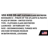 COBI USS Kidd DD-661, Juegos de construcción 