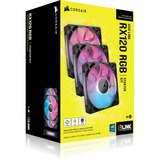 Corsair iCUE LINK RX120 RGB Triple, Ventilador negro
