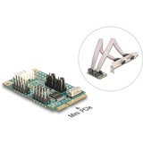 DeLOCK Mini PCIe I/O PCIe, 2x Serie RS-232, Tarjeta de interfaz 