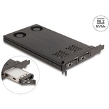 DeLOCK Tarjeta PCI Express x16 Delock marco intercambiable para 2 x M.2 NVMe SSD - Bifurcación, Chasis intercambiable 