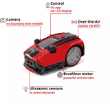 EINHELL 3413975 FREELEXO CAM PLUS 600, Robot cortacésped rojo/Negro
