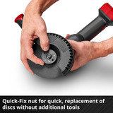 EINHELL Amoladora angular profesional a batería TP-AG 18/125 CE Q Li - Solo, 18 Voltios rojo/Negro