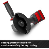 EINHELL Amoladora angular profesional a batería TP-AG 18/125 CE Q Li - Solo, 18 Voltios rojo/Negro