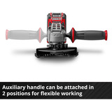 EINHELL Amoladora angular profesional a batería TP-AG 18/125 CE Q Li - Solo, 18 Voltios rojo/Negro