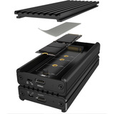 ICY BOX 61163, Caja de unidades negro