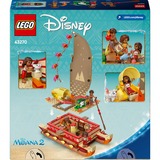 LEGO Canoa de Aventuras de Vaiana, Juegos de construcción Juego de construcción, 6 año(s), Plástico, 529 pieza(s), 687 g