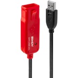 Lindy 42782 cable USB USB 2.0 12 m USB A Negro, Cable alargador negro/Rojo, 12 m, USB A, USB A, USB 2.0, 0,48 Gbit/s, Negro