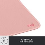 Logitech Mouse Pad Studio Series Rosa, Alfombrilla de ratón rosa, Rosa, Monocromo, Nylon, Poliéster, Caucho, Base antiderrapante