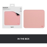 Logitech Mouse Pad Studio Series Rosa, Alfombrilla de ratón rosa, Rosa, Monocromo, Nylon, Poliéster, Caucho, Base antiderrapante