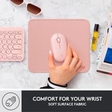 Logitech Mouse Pad - Studio Series Rosa, Alfombrilla de ratón rosa, Rosa, Monocromo, Nylon, Poliéster, Caucho, Base antiderrapante