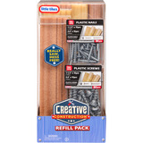 MGA Entertainment Creative Construction Wood, Nails and Screw Bundle, Herramientas para niños Nails and Screw Bundle, 3 año(s)