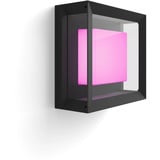 Philips White & Color Ambiance Econic Outdoor aplique de pared cuadrado, Luz de LED negro