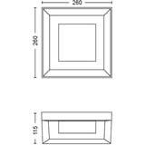 Philips White & Color Ambiance Econic Outdoor aplique de pared cuadrado, Luz de LED negro