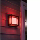 Philips White & Color Ambiance Econic Outdoor aplique de pared cuadrado, Luz de LED negro