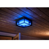 Philips White & Color Ambiance Econic Outdoor aplique de pared cuadrado, Luz de LED negro