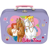 Schmidt Spiele Bibi & Tina Caja de rompecabezas en maletín de metal, Puzzle 