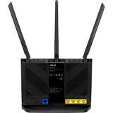 ASUS 4G-AX56 router inalámbrico Gigabit Ethernet Doble banda (2,4 GHz / 5 GHz) Negro Wi-Fi 6 (802.11ax), Doble banda (2,4 GHz / 5 GHz), Ethernet, 3G, Negro, Router de sobremesa