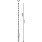 Bosch Expert Broca para martillo SDS plus-7X, Taladro Martillo perforador, Hammer drill bit, 8 mm, 215 mm, Concreto, Piedra, 15 cm