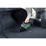 Bosch Universal Vac 18 Aspiradora escoba 2 en 1 Batería Secar Sin bolsa Negro, Verde 2,5 Ah, Aspiradora de mano verde, Aspiradora escoba 2 en 1, Sin bolsa, Negro, Verde, Secar, Filtrado, Alfombra, Suelo duro