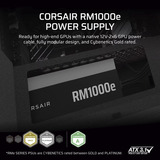 Corsair RM1000e Reacondicionado, Fuente de alimentación de PC negro