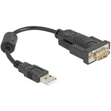 DeLOCK Adaptador USB 2.0, conector USB-A > conector serie RS-232 negro