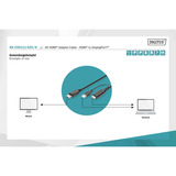 Digitus Cable adaptador HDMI > DisplayPort, UHD 4K negro