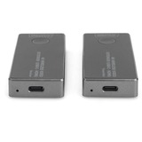 Digitus Extensor de vídeo inalámbrico 4K USB-C > HDMI, 30 metros, Alargador de HDMI negro/Plateado