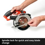 EINHELL Sierra circular a batería Power X-Change TE-CS 18/150 Li-Solo, 18Volt rojo/Negro