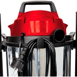 EINHELL TC-VC 1812 S 12 L Aspiradora cilíndrica Seca y húmeda 1250 W, Aspiradora en húmedo y en seco rojo, 1250 W, Aspiradora cilíndrica, Seca y húmeda, 12 L, 80 dB, Negro, Rojo, Plata