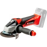EINHELL TE-AG 18 Li 115mm Negro, Rojo amoladora de ángulo inalámbrica, Amoladora angular rojo, Sin cargador ni batería