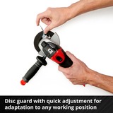 EINHELL TE-AG 18 Li 115mm Negro, Rojo amoladora de ángulo inalámbrica, Amoladora angular rojo, Sin cargador ni batería