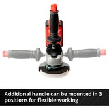 EINHELL TE-AG 18 Li 115mm Negro, Rojo amoladora de ángulo inalámbrica, Amoladora angular rojo, Sin cargador ni batería