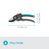 GARDENA Tijeras de jardín PremiumCut - Madera seca, Tijeras de podar gris/Turquesa