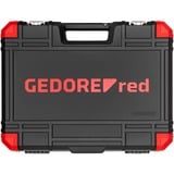 GEDORE Juego de llaves de vaso rojo 1/4" + 1/2", 232 piezas, Kit de herramientas rojo/Negro