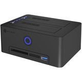 ICY BOX IB-1233CL-CR USB 3.2 Gen 1 (3.1 Gen 1) Type-A Negro, Estación de acoplamiento negro, Unidad de disco duro, SSD, SATA, 2.5,3.5", USB 3.2 Gen 1 (3.1 Gen 1) Type-A, Negro, 5 Gbit/s