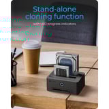 ICY BOX IB-1233CL-CR USB 3.2 Gen 1 (3.1 Gen 1) Type-A Negro, Estación de acoplamiento negro, Unidad de disco duro, SSD, SATA, 2.5,3.5", USB 3.2 Gen 1 (3.1 Gen 1) Type-A, Negro, 5 Gbit/s