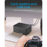 ICY BOX IB-1233CL-CR USB 3.2 Gen 1 (3.1 Gen 1) Type-A Negro, Estación de acoplamiento negro, Unidad de disco duro, SSD, SATA, 2.5,3.5", USB 3.2 Gen 1 (3.1 Gen 1) Type-A, Negro, 5 Gbit/s