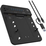 ICY BOX IB-2913MCL-C31 USB 3.2 Gen 2 (3.1 Gen 2) Type-C Negro, Estación de acoplamiento negro, Unidad de disco duro, SSD, SATA, Serial ATA II, Serial ATA III, 2.5,3.5,M.2, USB 3.2 Gen 2 (3.1 Gen 2) Type-C, Negro, Plástico