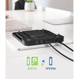 ICY BOX IB-2913MCL-C31 USB 3.2 Gen 2 (3.1 Gen 2) Type-C Negro, Estación de acoplamiento negro, Unidad de disco duro, SSD, SATA, Serial ATA II, Serial ATA III, 2.5,3.5,M.2, USB 3.2 Gen 2 (3.1 Gen 2) Type-C, Negro, Plástico