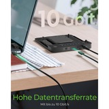 ICY BOX IB-2913MCL-C31 USB 3.2 Gen 2 (3.1 Gen 2) Type-C Negro, Estación de acoplamiento negro, Unidad de disco duro, SSD, SATA, Serial ATA II, Serial ATA III, 2.5,3.5,M.2, USB 3.2 Gen 2 (3.1 Gen 2) Type-C, Negro, Plástico